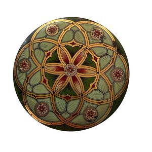 Meister Round Vintage Tin, Art Deco Tin, Mandala Floral Tin, Made in Brazil Gift